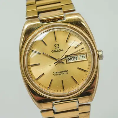 Omega Seamaster Cal.1020 Gold Day/Date 17J
