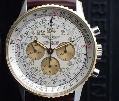 Breitling B12019 Cosmonaute White Navitimer Gold
