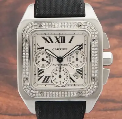 Cartier Santos 100 XL Chronograph White