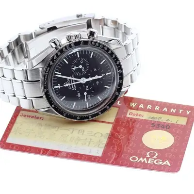 Omega OMEGA Speedmaster Apollo 17 3574.51 41mm SS Black Dial Hand-Winding Watch #C2490