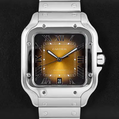 Cartier Santos Brown “Tiger’s Eye” Large