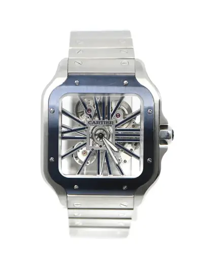 Cartier Santos Skeleton Stainless Steel WHSA0026