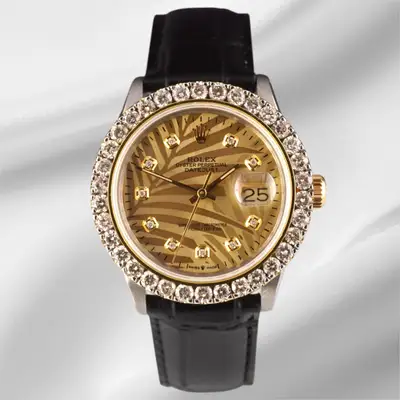 Rolex Datejust 2-Tone 2.50ct Palm Motif
