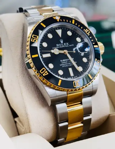 Rolex Rolex Submariner 126613LN Silver and Gold Oyster Bracelet with Black Bezel B/PPR