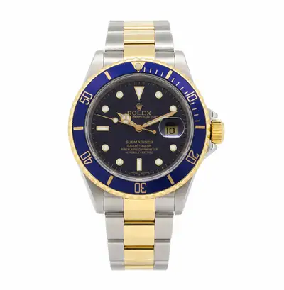 Rolex Rolex Submariner 16613 40mm Bluesy Mens Watch Box Papers Serviced and Polished