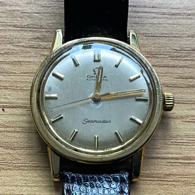 Omega Seamaster Gold Case Brown Leather