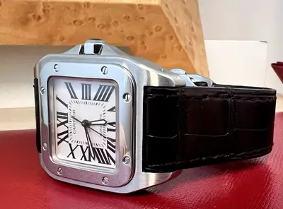 Cartier Santos 100 Midsize Steel ref