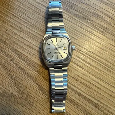 Omega Seamaster Silver Wrist Date Display