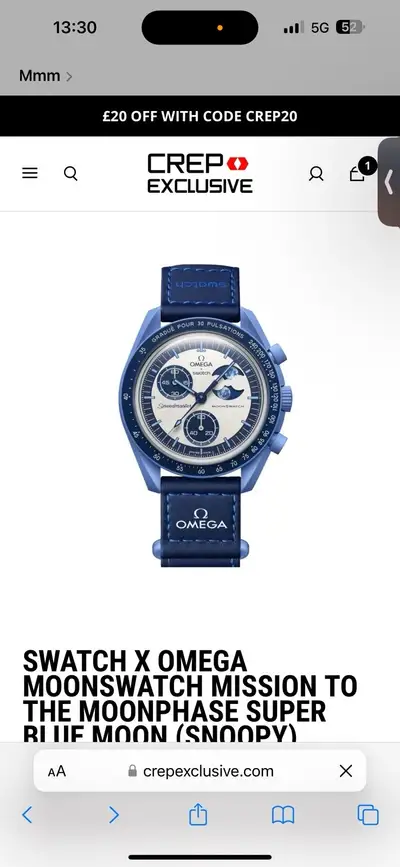 Omega x Swatch Speedmaster MoonSwatch Blue