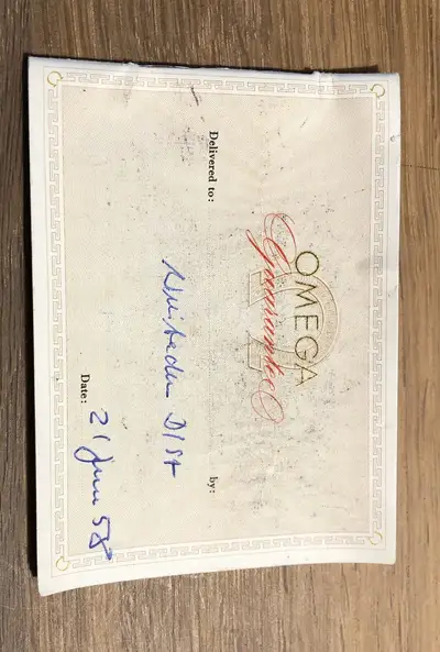 Omega VERY RARE VINTAGE OMEGA BLANK BOOKLET FOR SPEEDMASTER CK2915 1958 BROAD ARROW