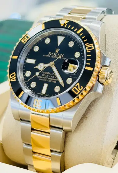 Rolex Rolex Submariner Date 116613LN FACTORY DIAMOND Dial Watch BOX/PAPERS